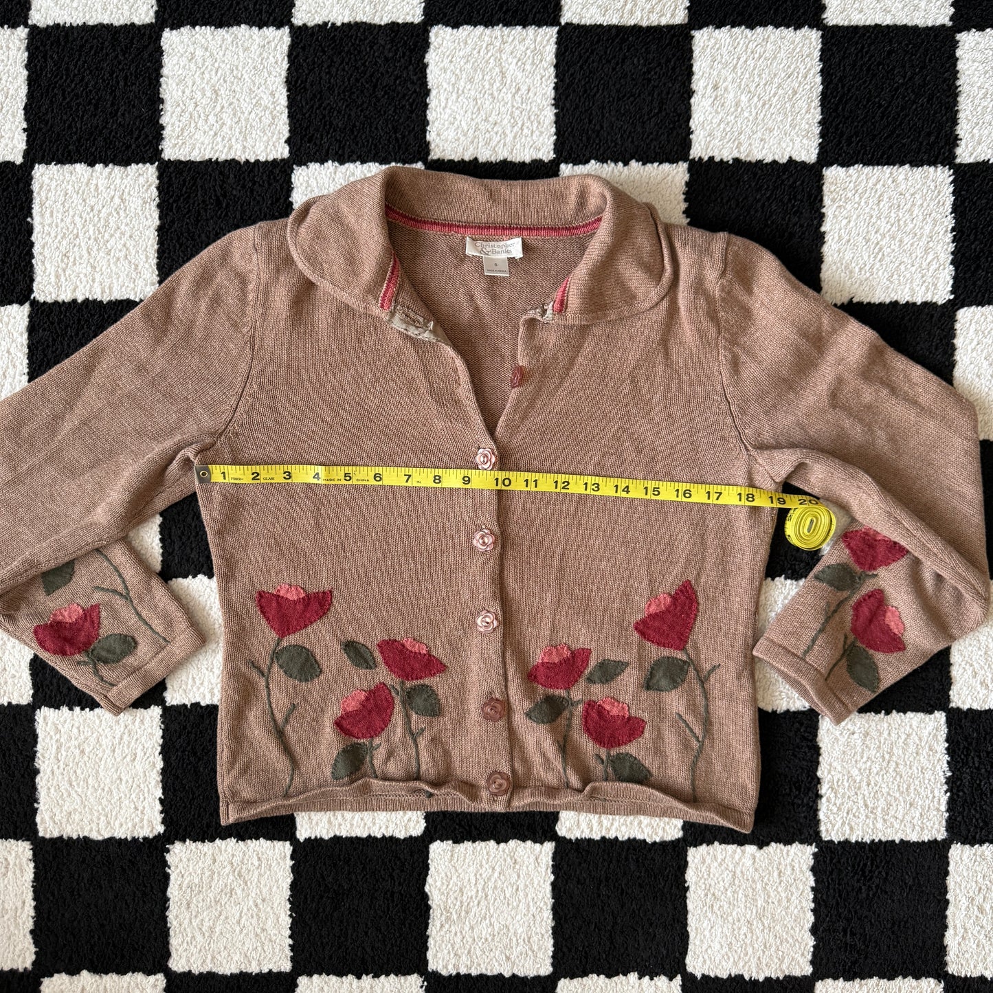 unique vintage whimsy 90s y2k CHRISTOPHER & BANKS knit cardigan sweater