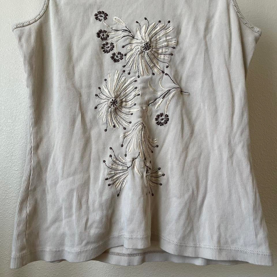 vintage whimsy 90s y2k embroidered tank top