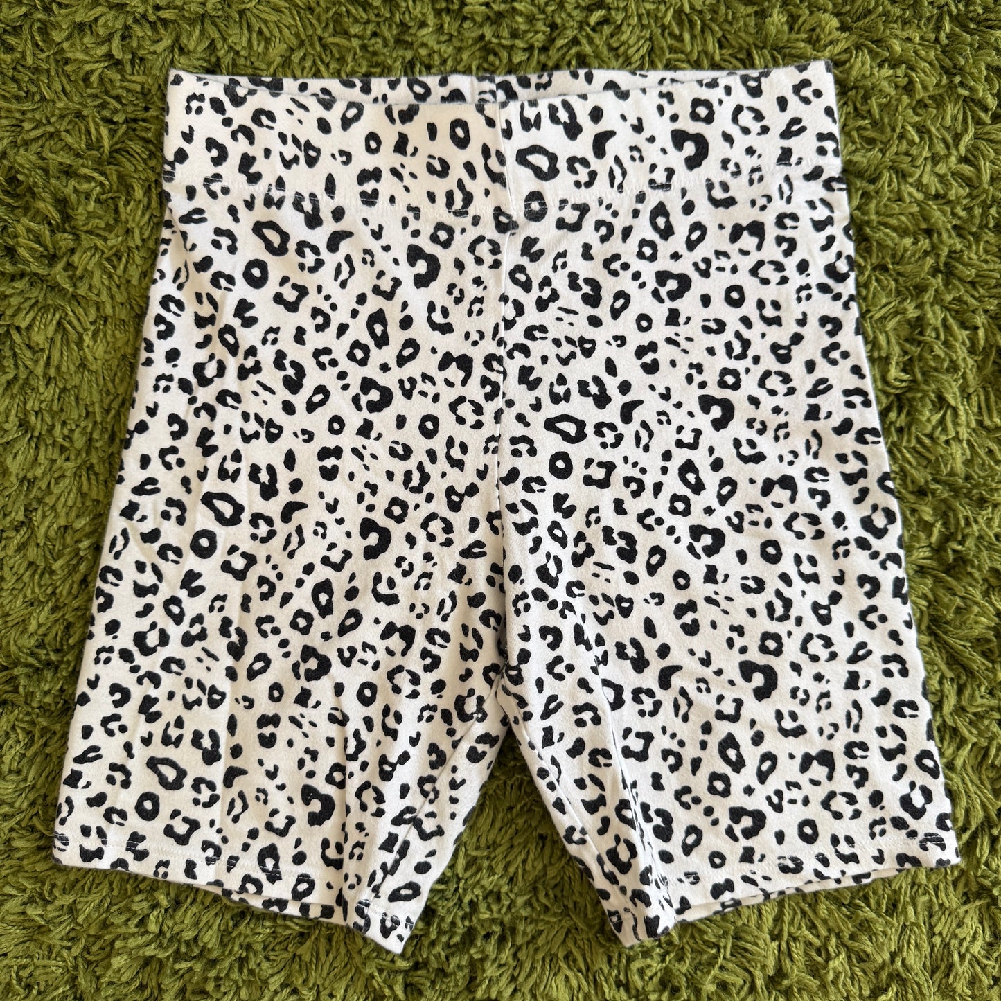 whimsy 90s y2k snow leopard biker shorts