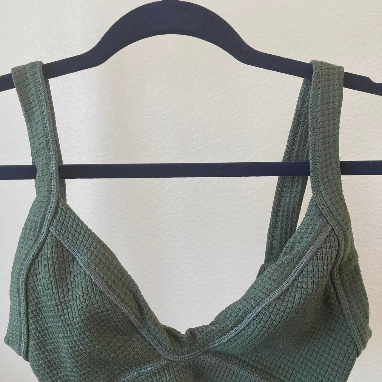 waffle knit bra top