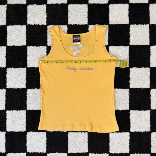 vintage whimsy 90s y2k HARLEY DAVIDSON embroidered tank top