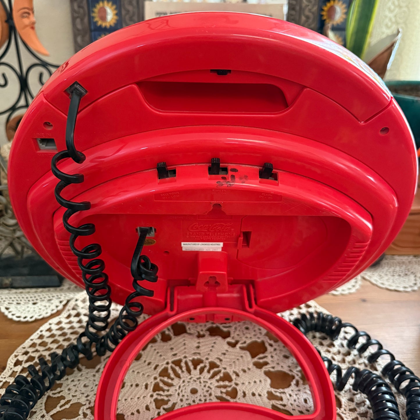 unique vintage whimsical 90s y2k COCA COLA disc phone collectable wall decor