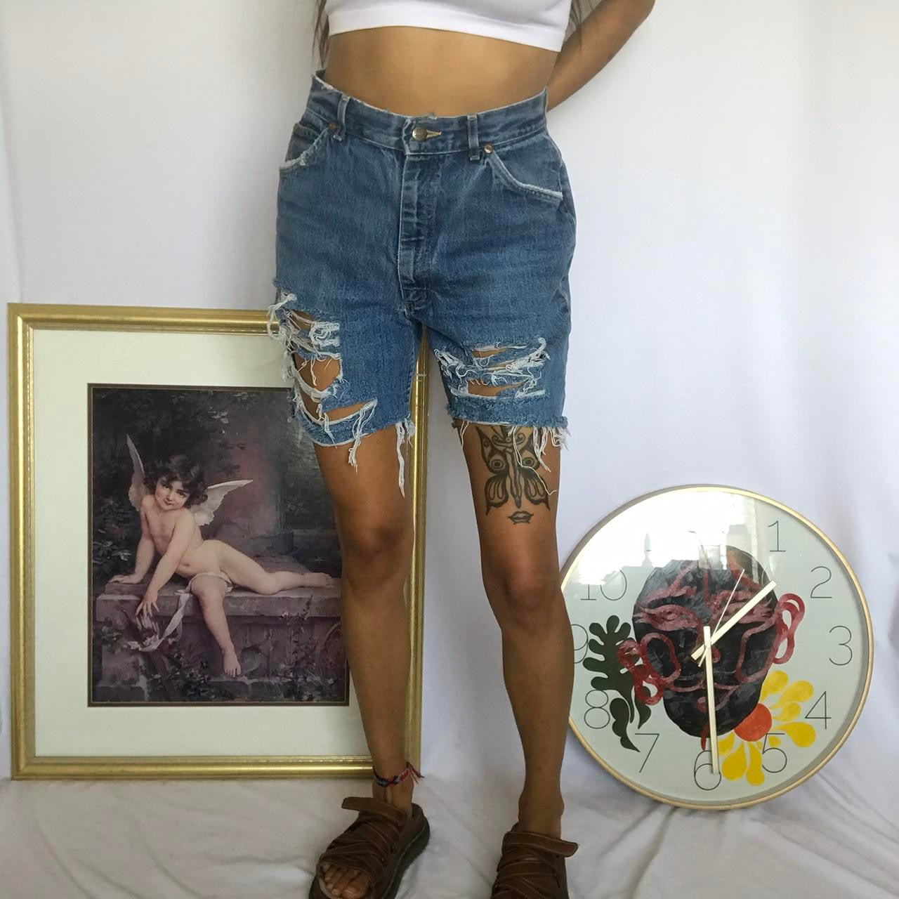 denim bermuda shorts