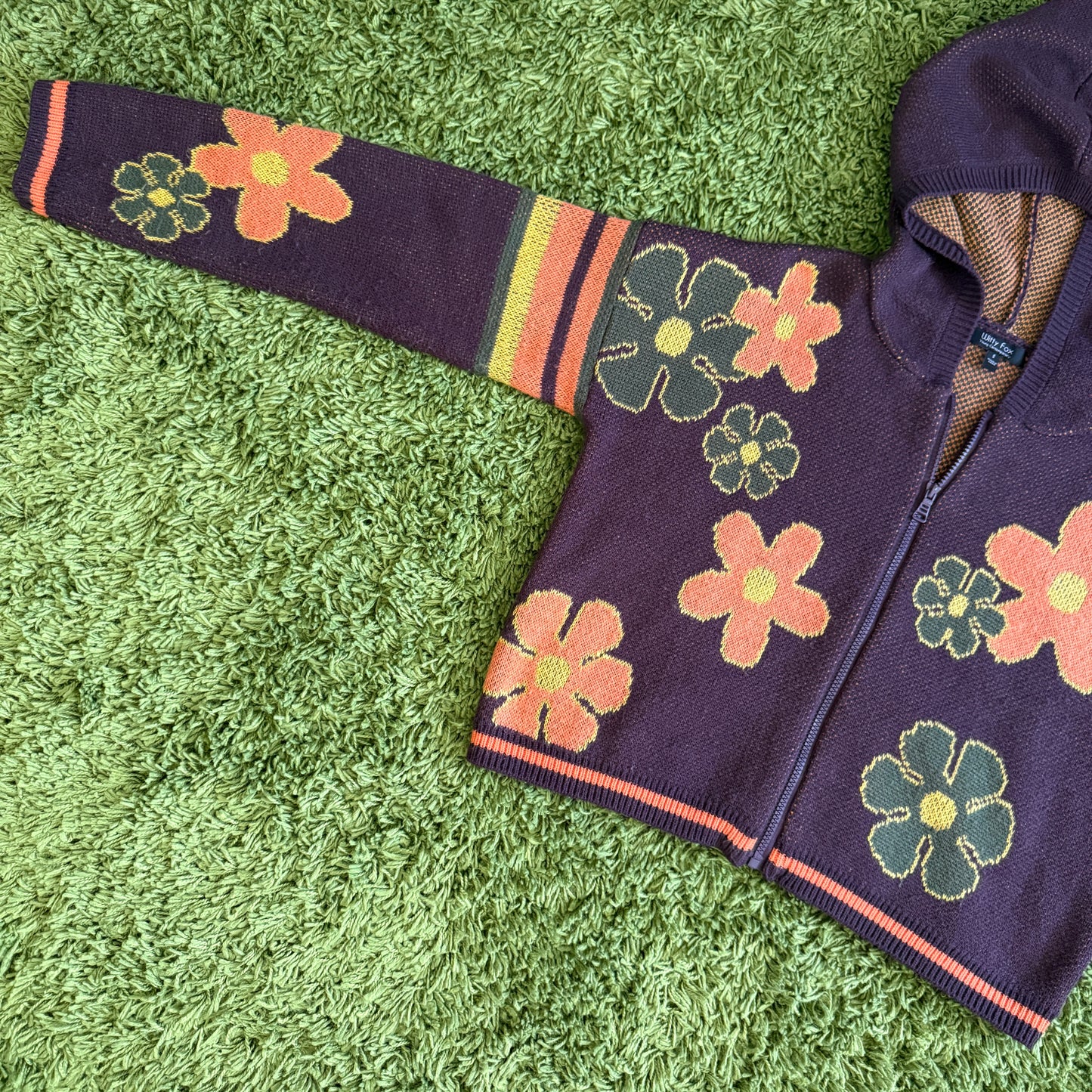 unique vintage whimsy 90s y2k knit cardigan sweater
