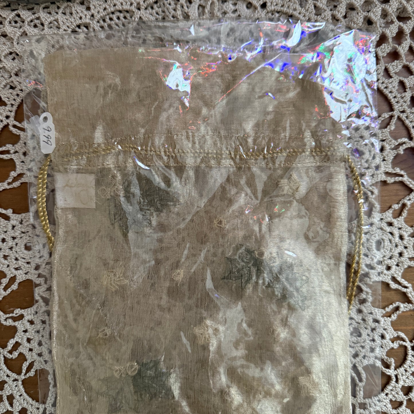 whimsical indie mesh sequin gift bag collectable