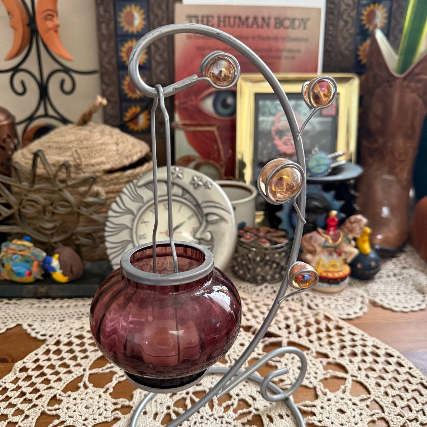 unique vintage whimsical candle holder
