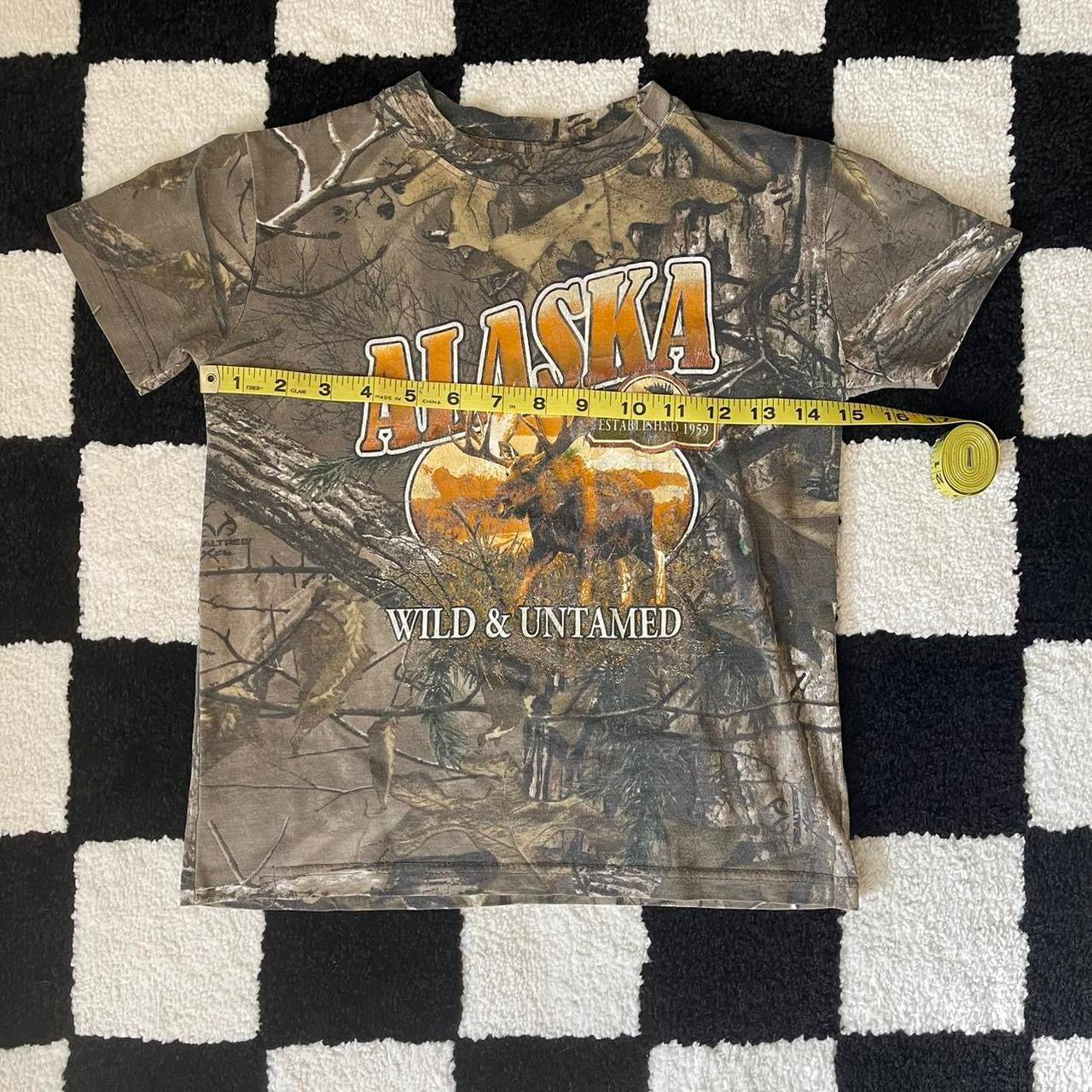 alaska wildlife camo baby tee