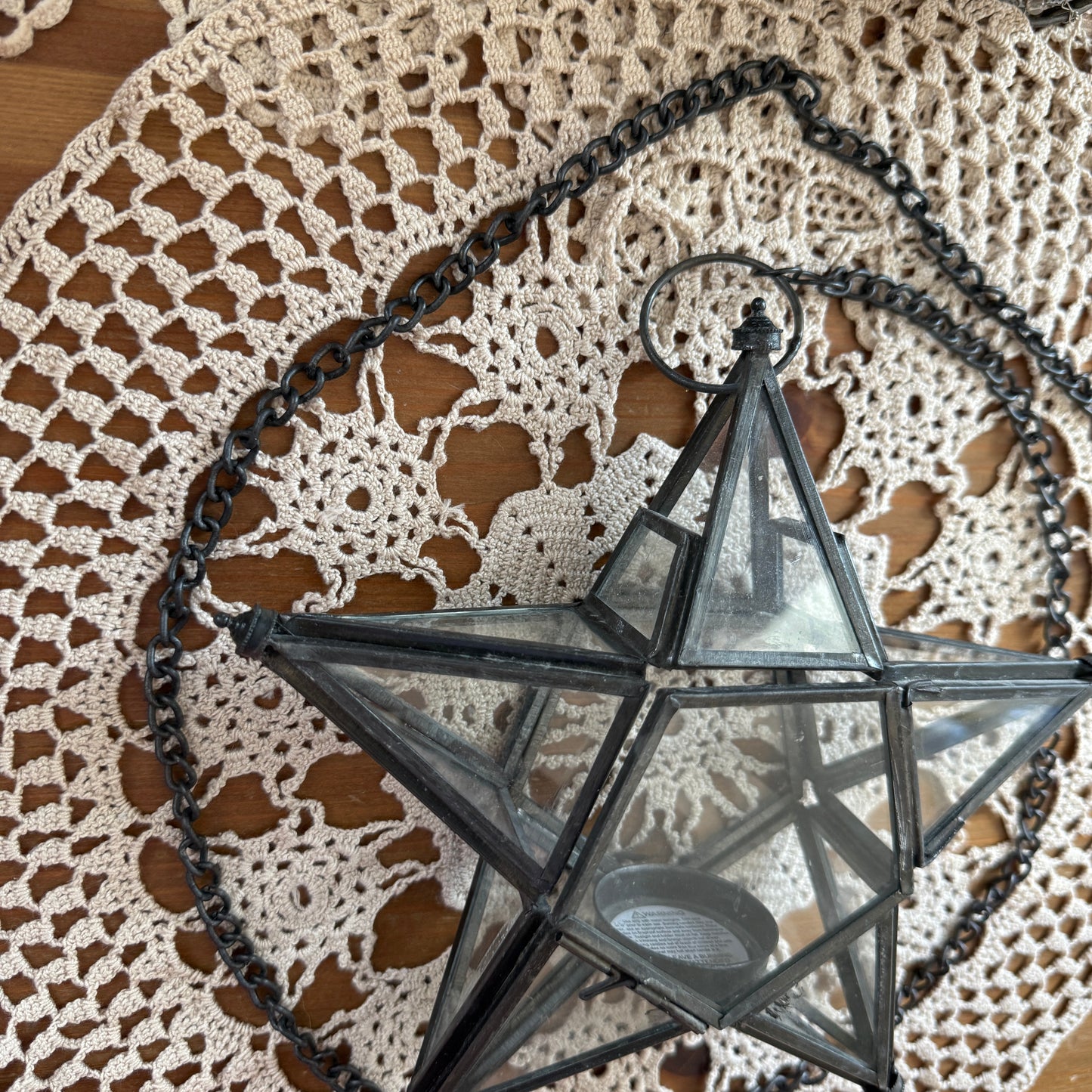 unique vintage whimsical celestial hanging lantern candle holder