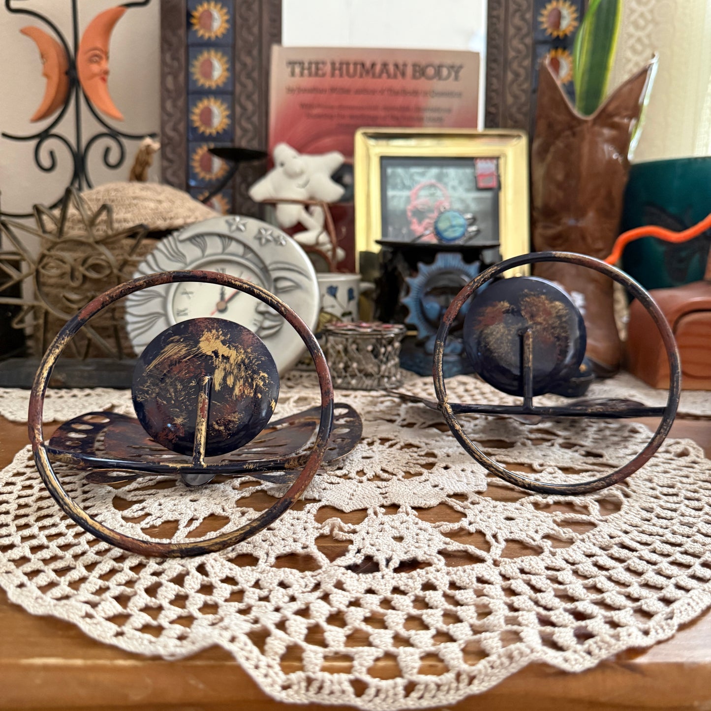 unique vintage whimsical butterfly candle holders (SET OF 2)