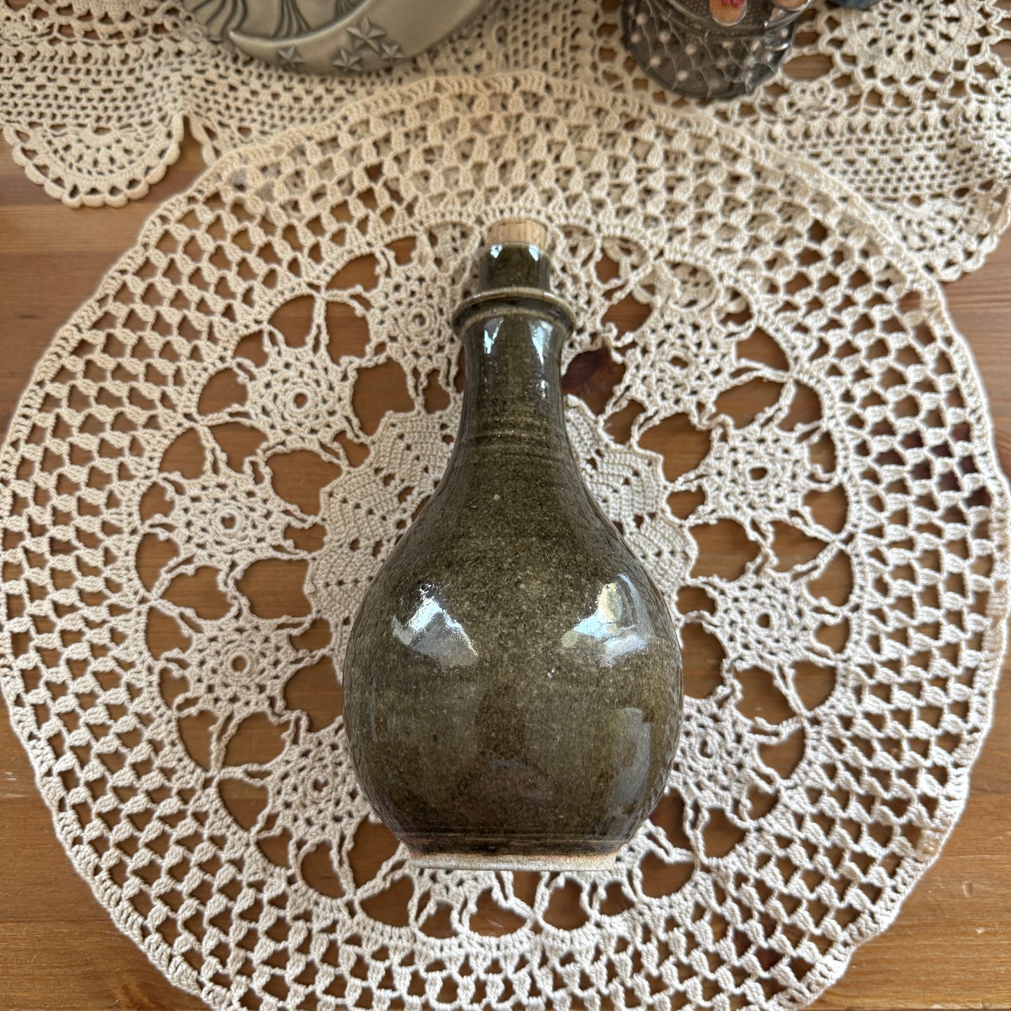 unique vintage whimsical folk art potion bottle