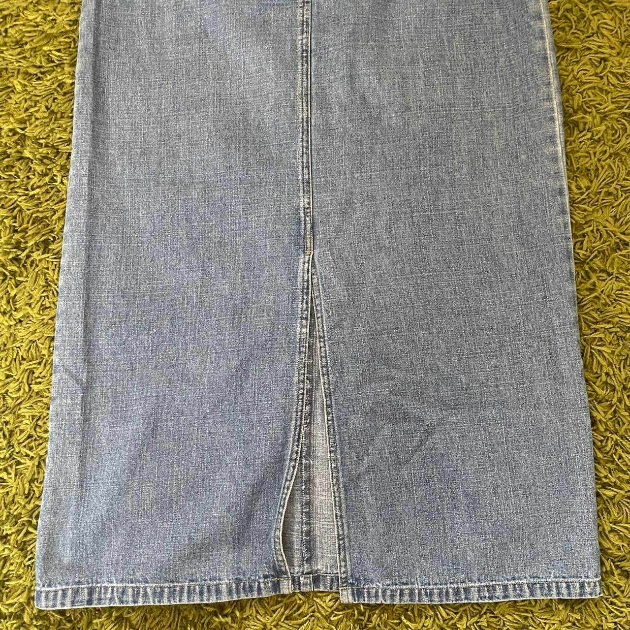 long denim skirt