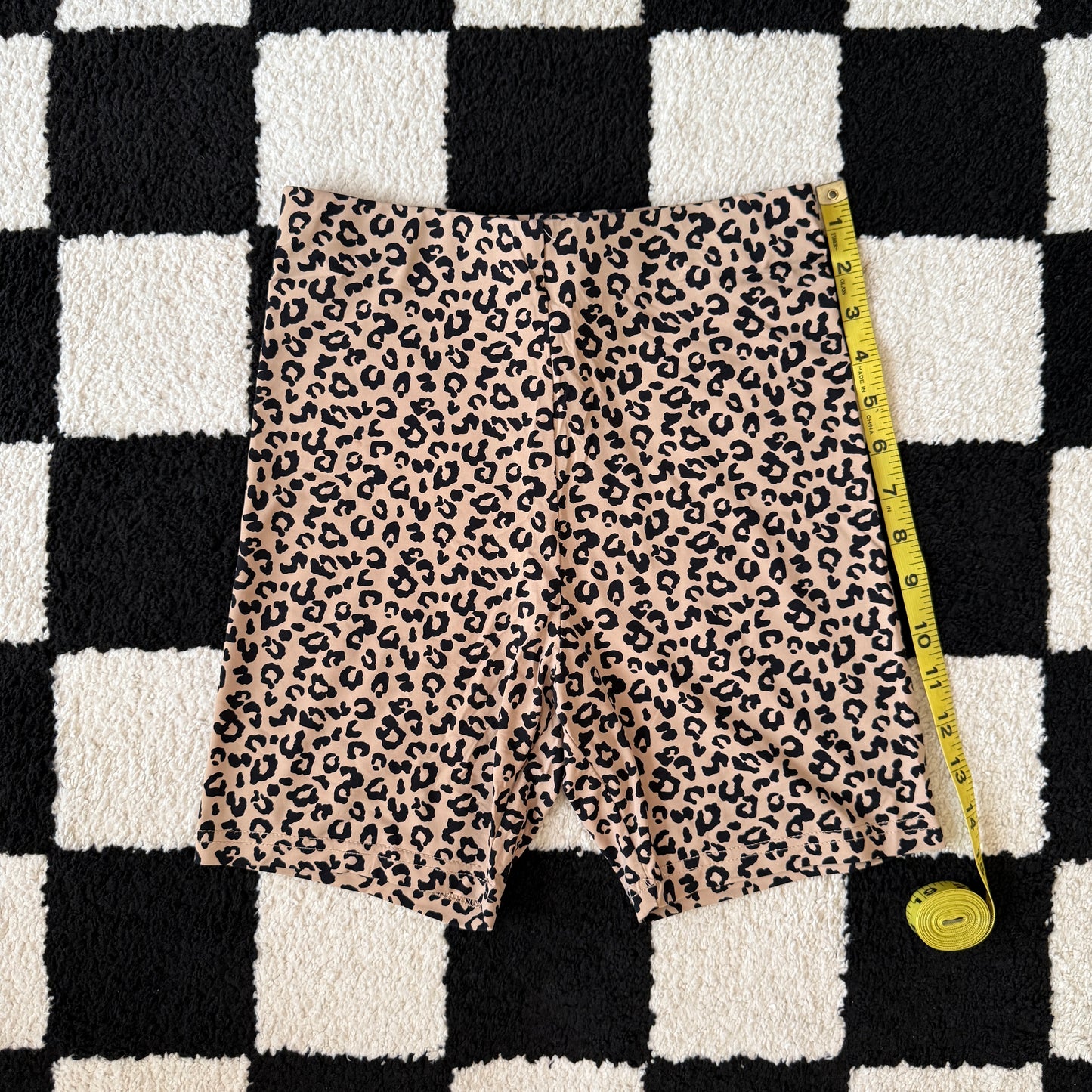 whimsy 90s y2k leopard print biker shorts