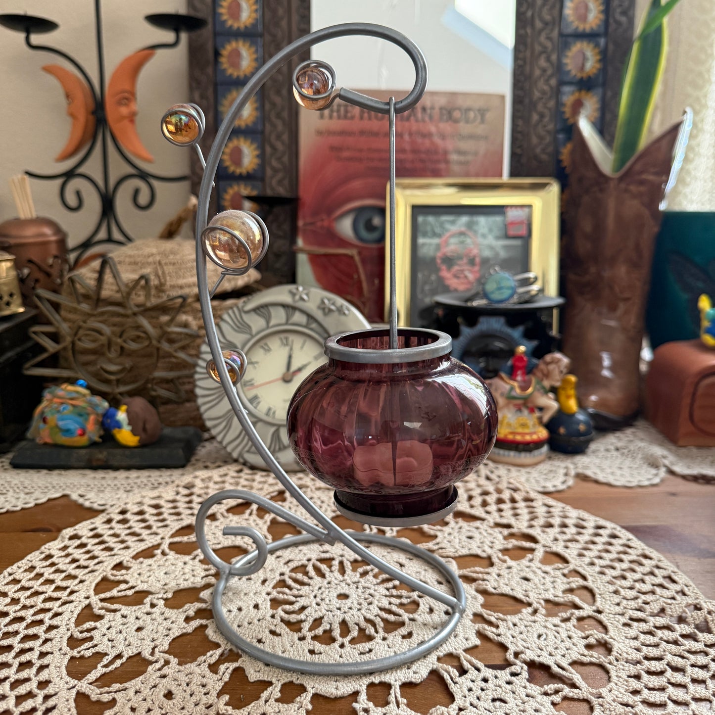 unique vintage whimsical candle holder