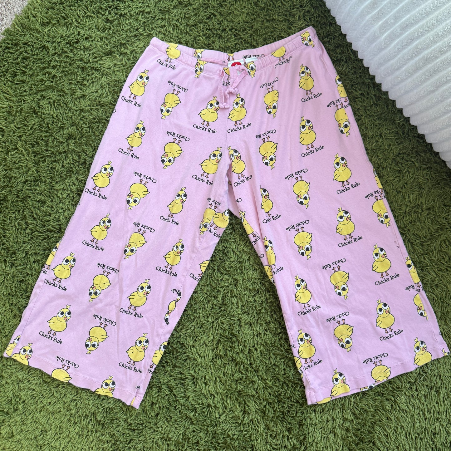 unique vintage whimsy 90s y2k FRED IS RED graphic lounge pants