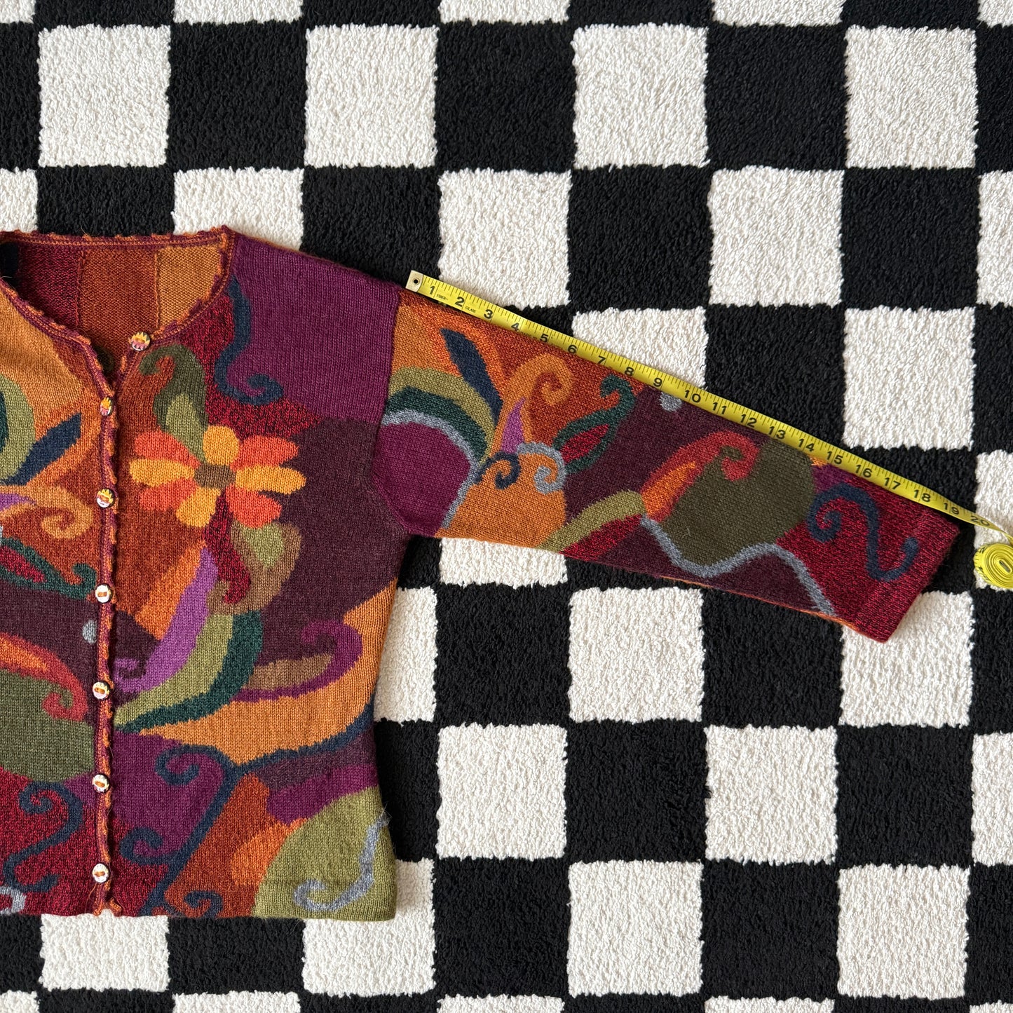 unique vintage whimsical 90s y2k knit cardigan sweater
