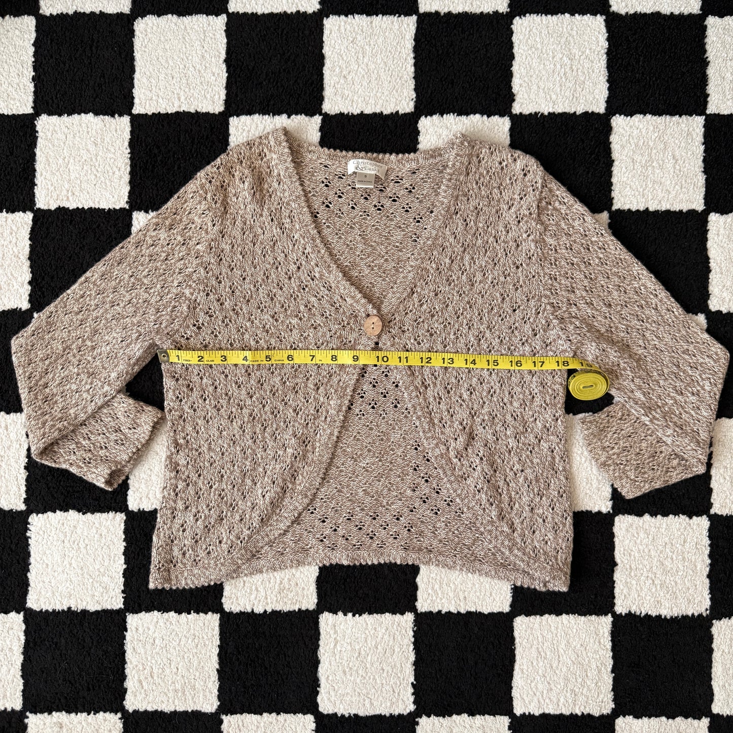 unique vintage whimsical 90s y2k CHRISTOPHER & BANKS knit sleeved cardigan top