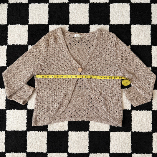 unique vintage whimsical 90s y2k CHRISTOPHER & BANKS knit sleeved cardigan top