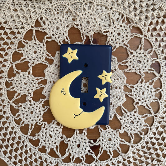 whimsical celestial moon stars light switch cover collectable