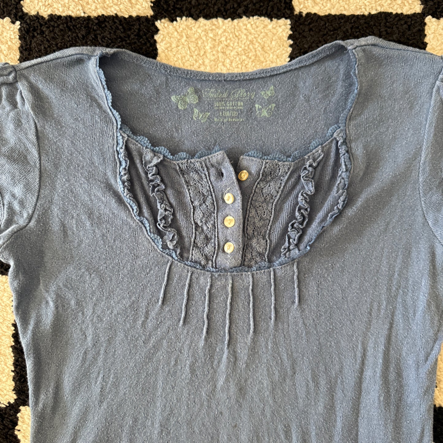 unique vintage whimsical 90s y2k FADED GLORY babydoll top