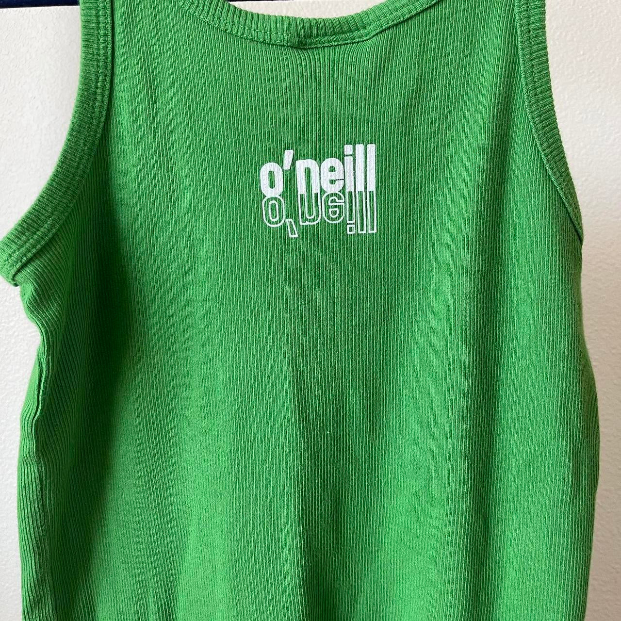 ribbed “surf like a girl” graphic tank top