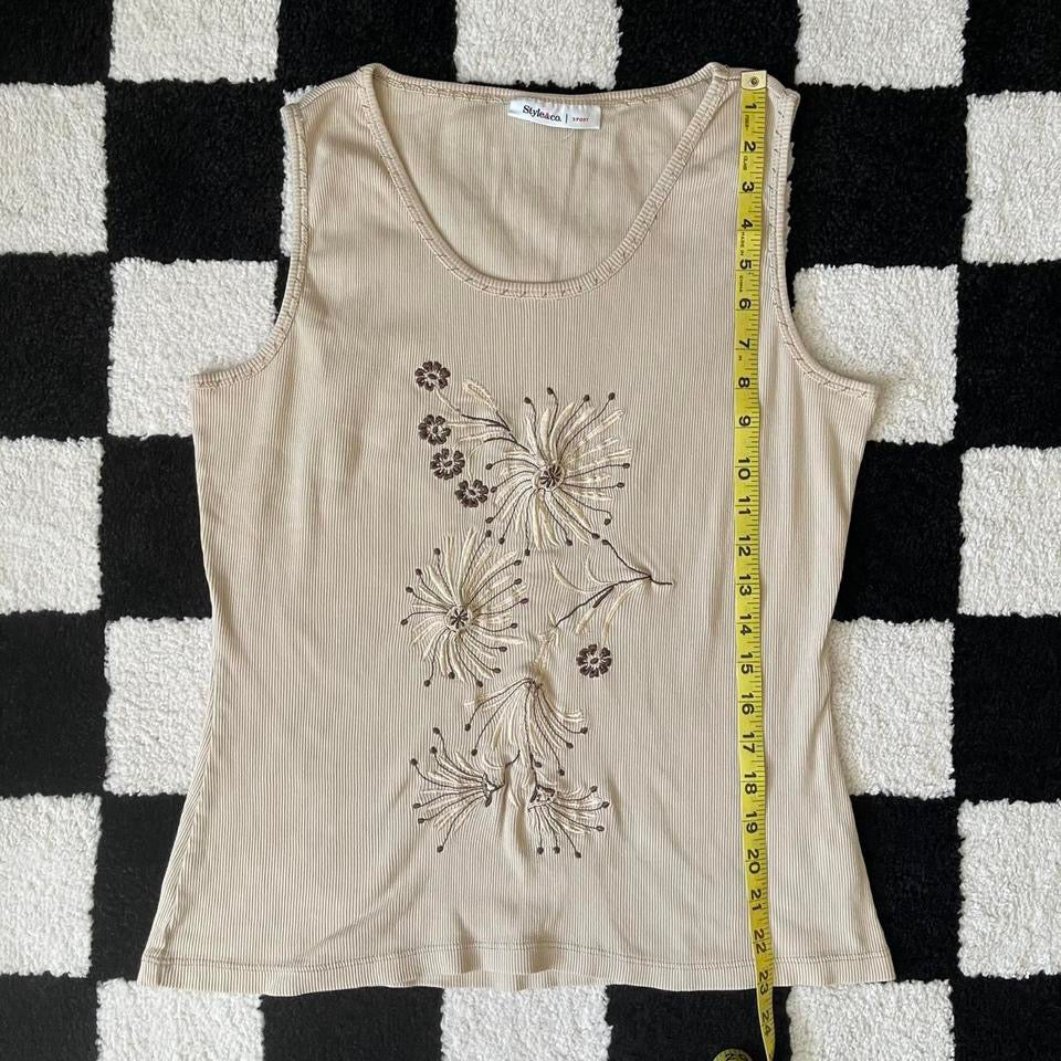 embroidered tank top