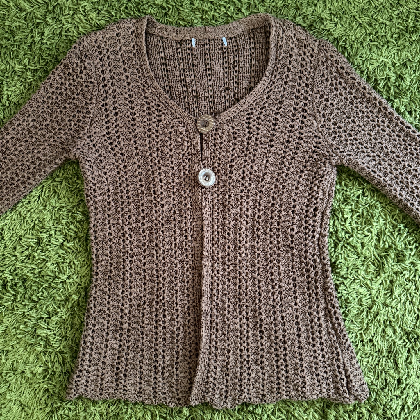 unique vintage whimsical 90s y2k knit sleeved cardigan top