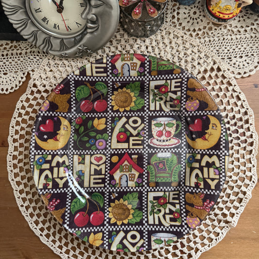 unique handmade whimsical celestial MARY ENGELBREIT collectable plate