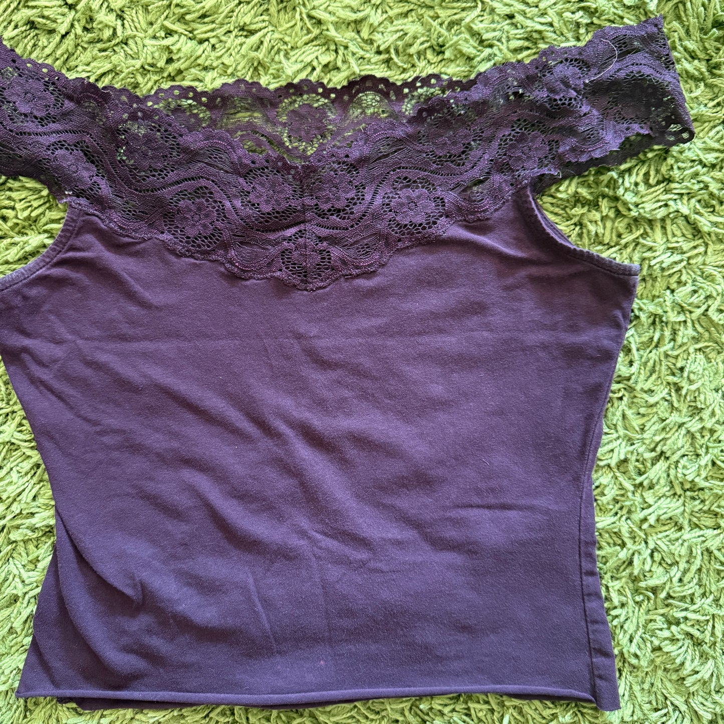 unique vintage whimsical 90s y2k off shoulder top