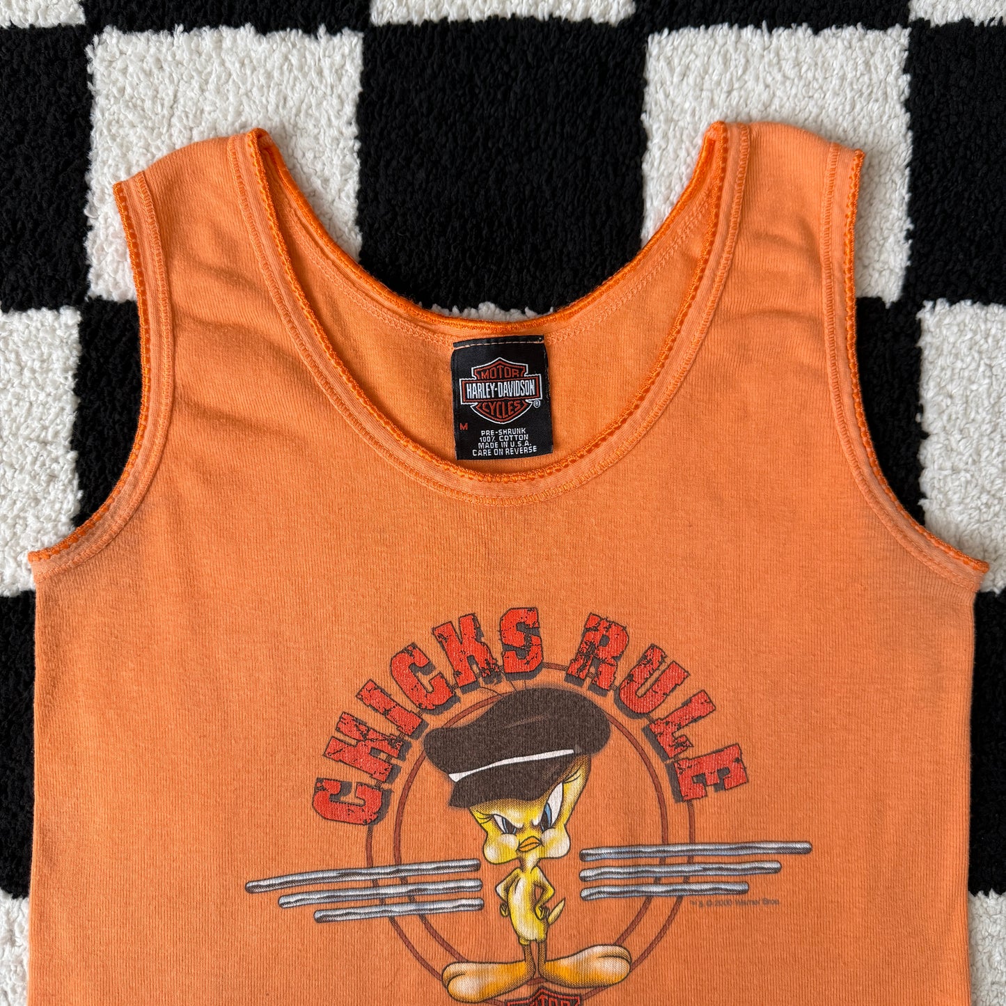 unique vintage whimsical 90s y2k HARLEY DAVIDSON graphic tank top
