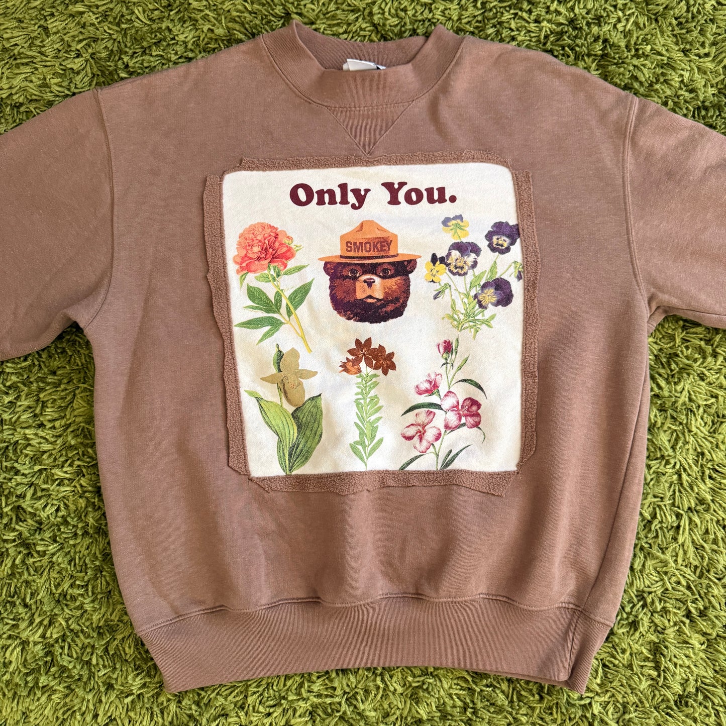 unique handmade whimsy 90s y2k graphic pullover sweatshirt
