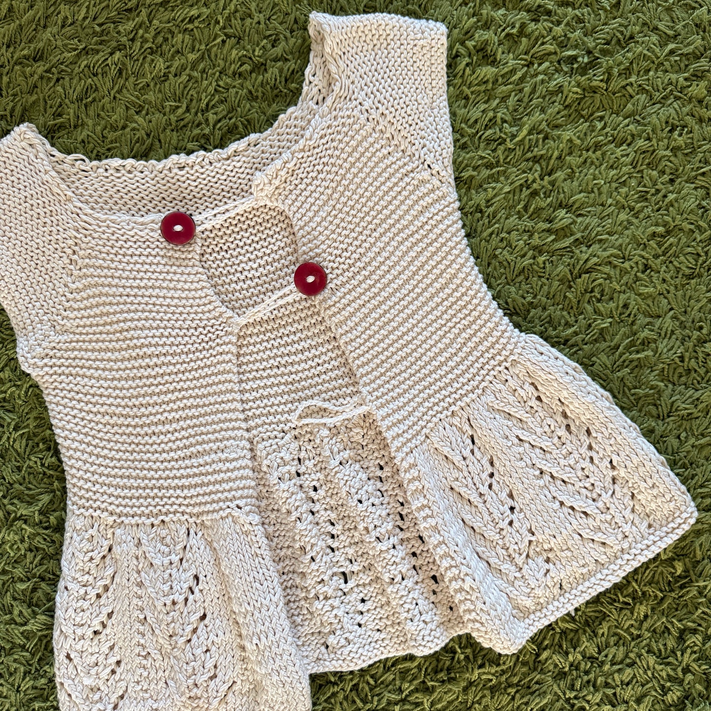 unique handmade vintage whimsical 90s y2k babydoll knit cardigan sweater