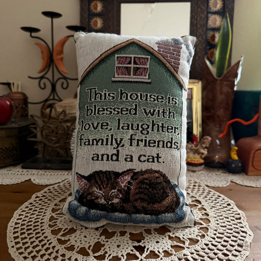 unique vintage whimsical tapestry throw pillow