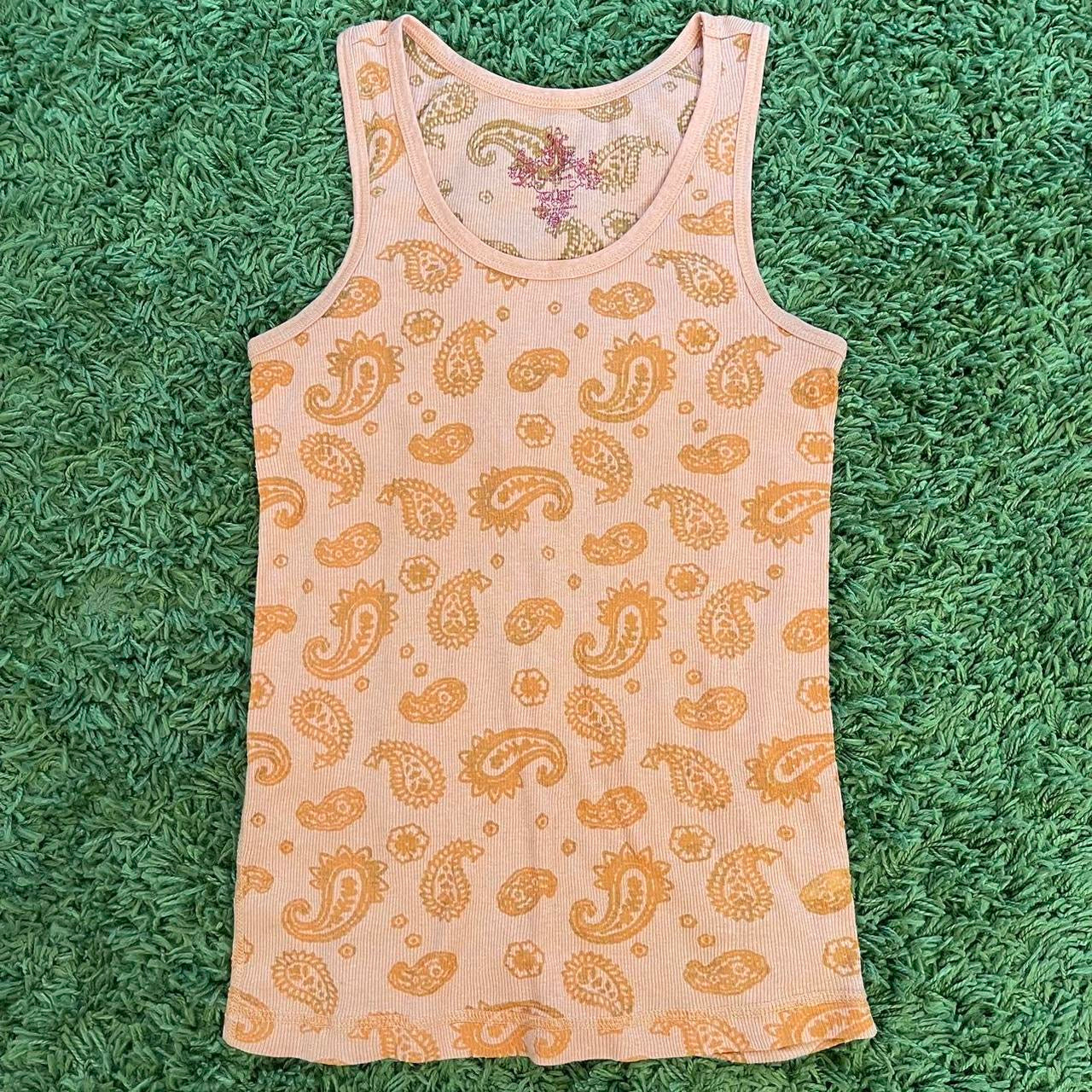 paisley print y2k tank top