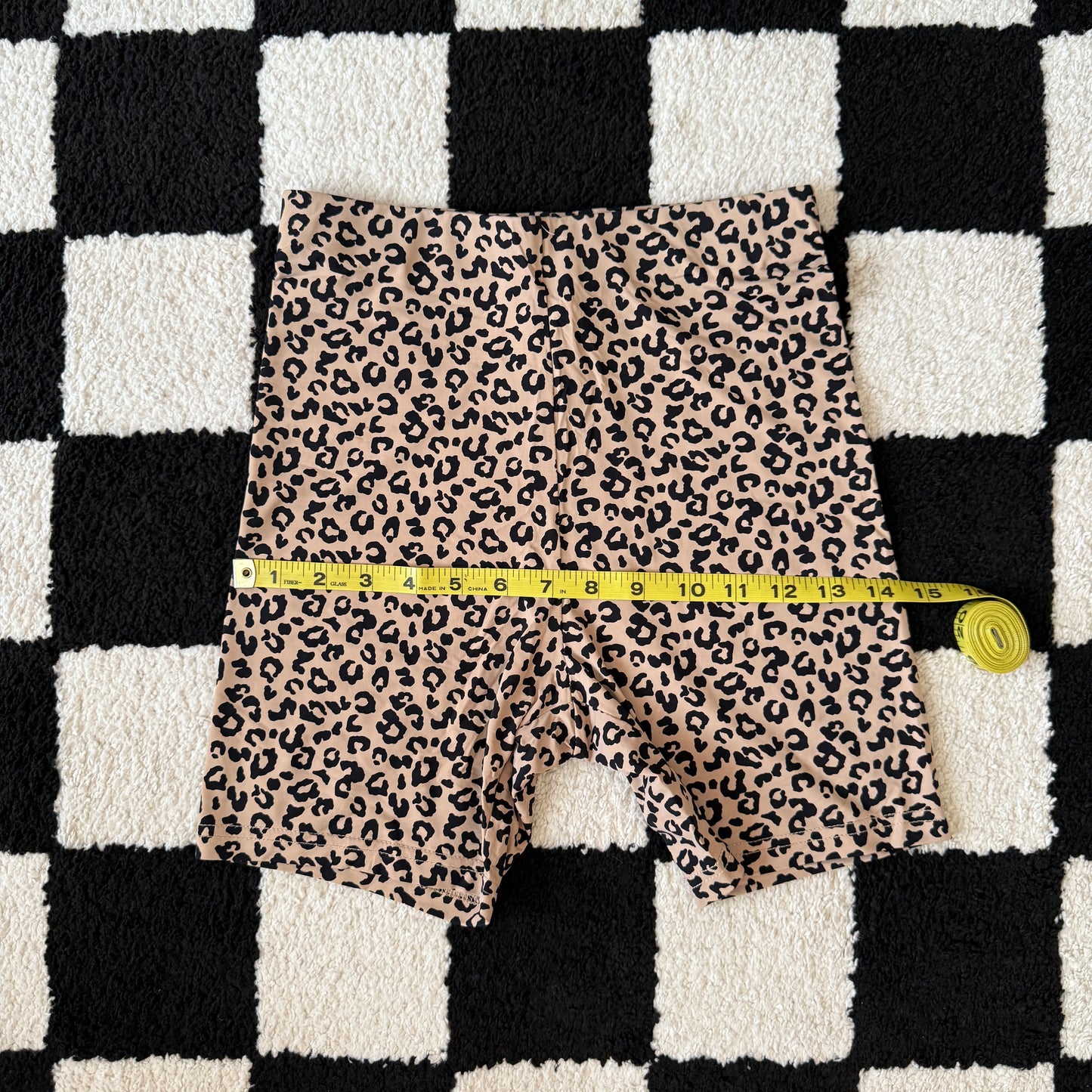 whimsy 90s y2k leopard print biker shorts