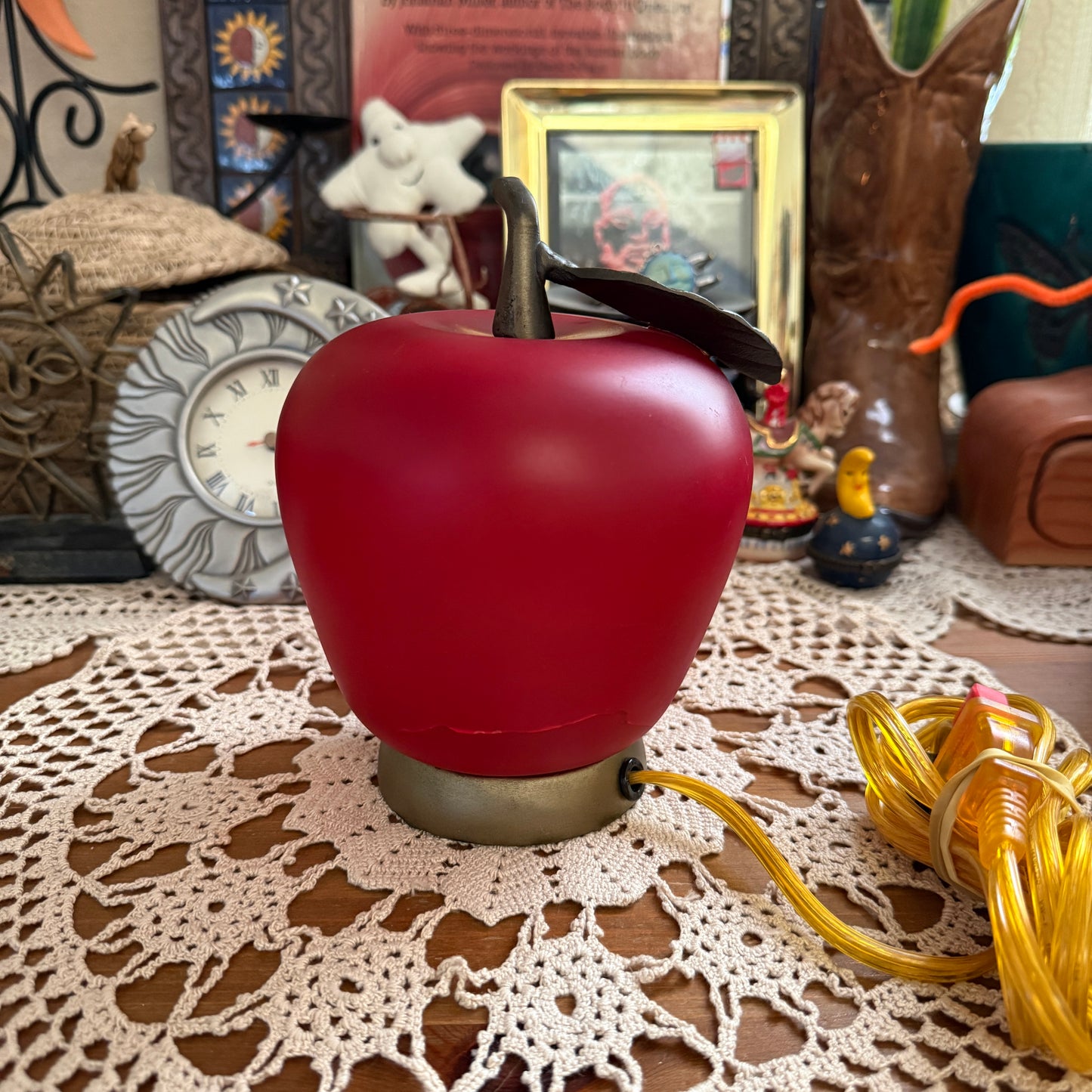 unique vintage whimsical 90s y2k apple lamp light collectable