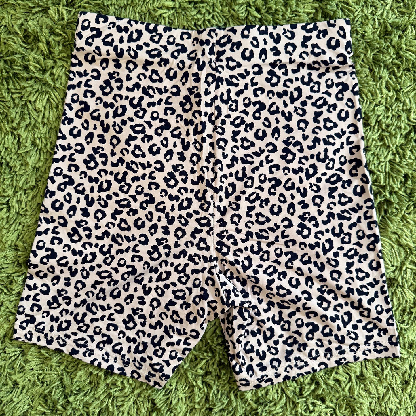 whimsy 90s y2k leopard print biker shorts