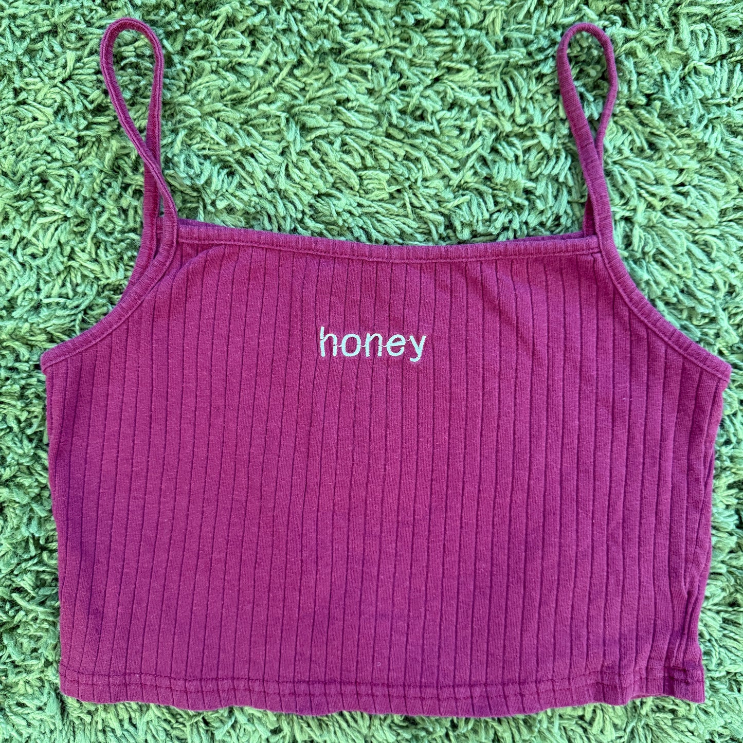 whimsy 90s y2k HONEY embroidered cami top