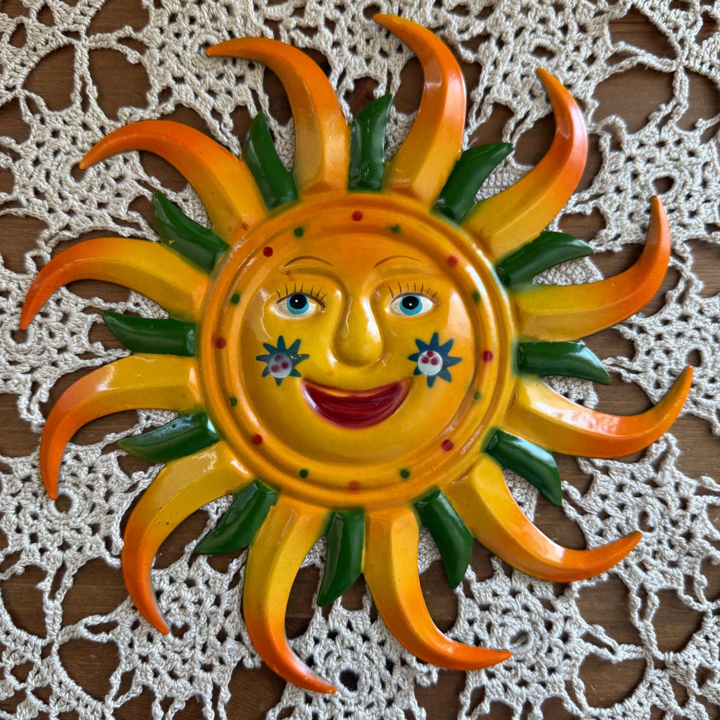 unique vintage whimsical celestial sun wall decor collectable