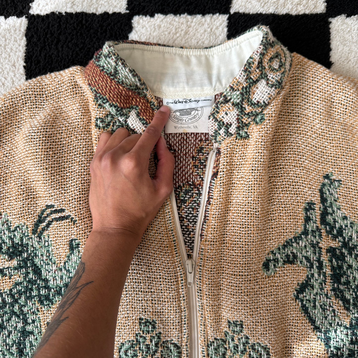 unique vintage whimsy 90s y2k DISNEY knit cardigan sweater