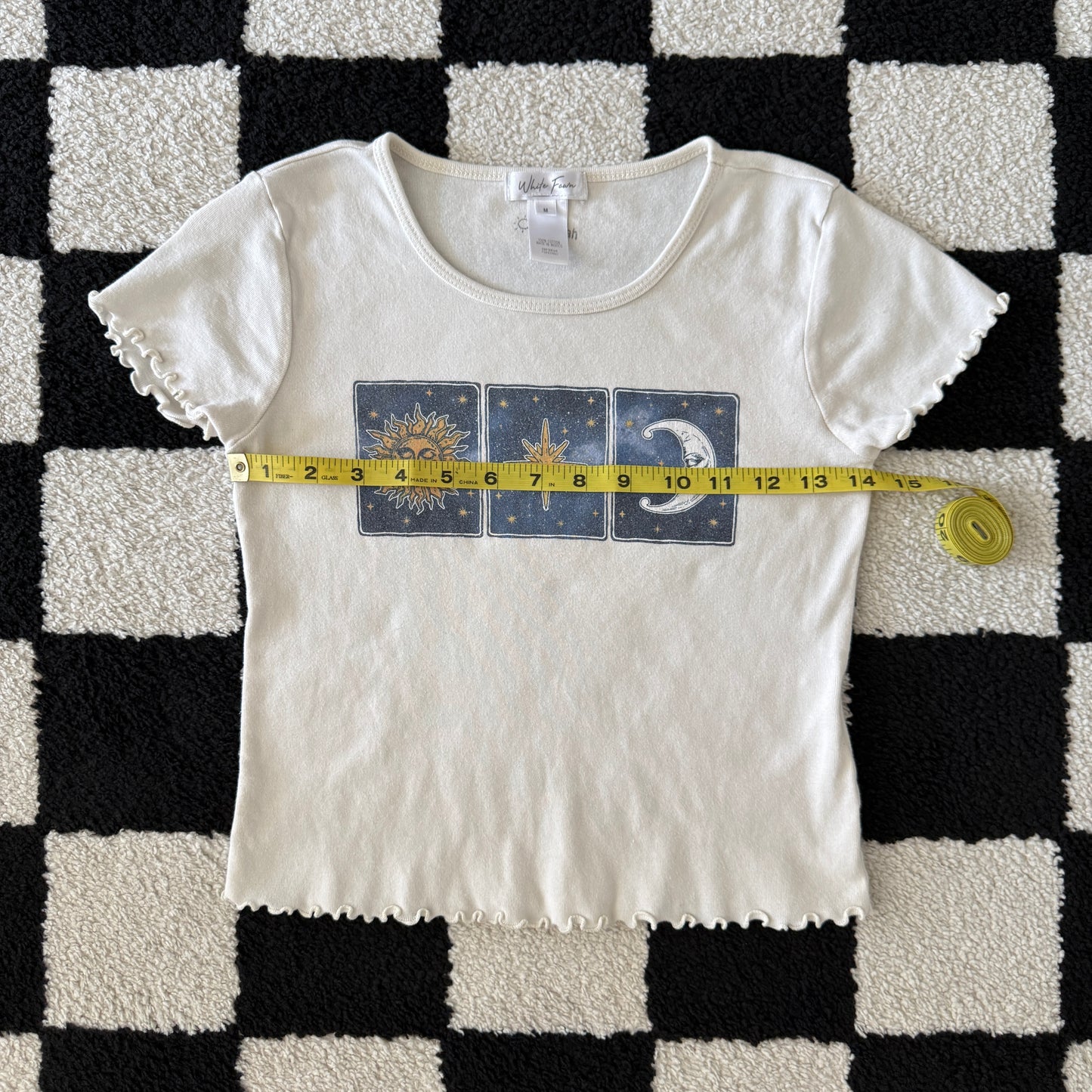 unique vintage whimsical 90s y2k celestial graphic baby tee