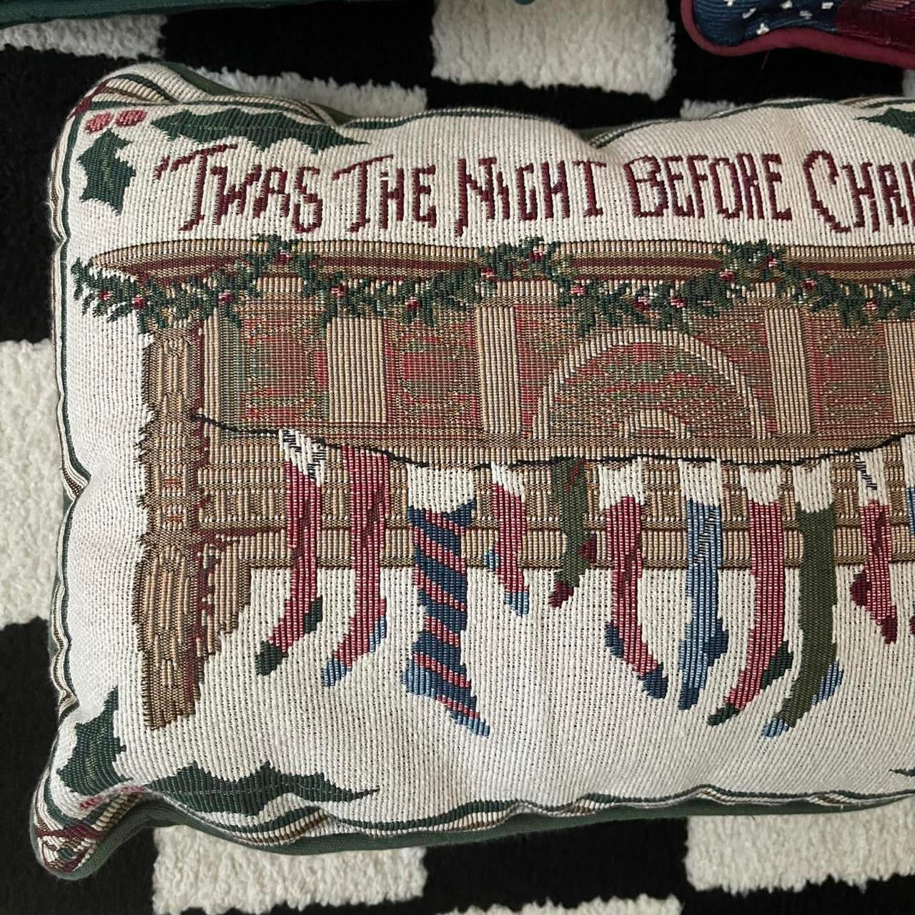 RARE VINTAGE TAPESTRY THROW PILLOW