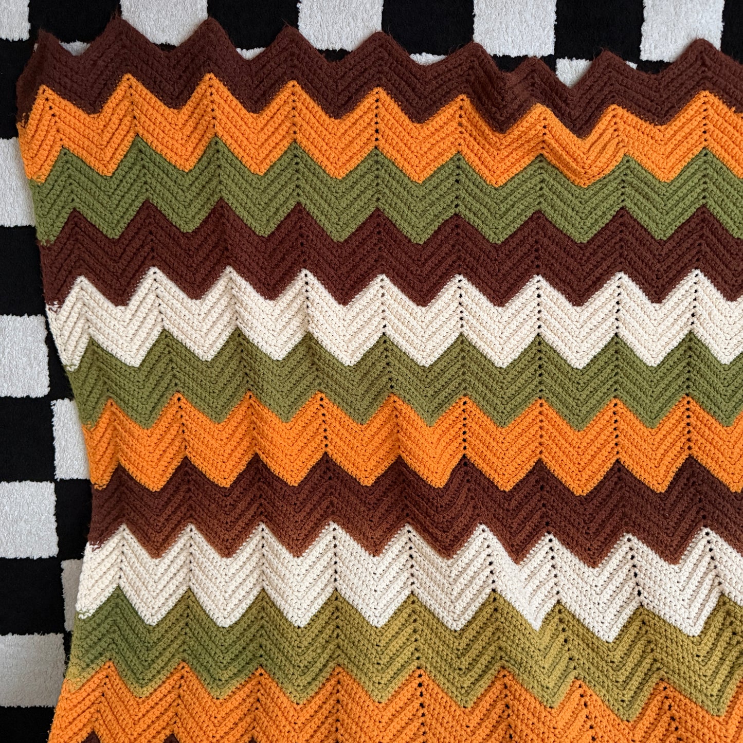 unique handmade vintage whimsical afghan throw blanket