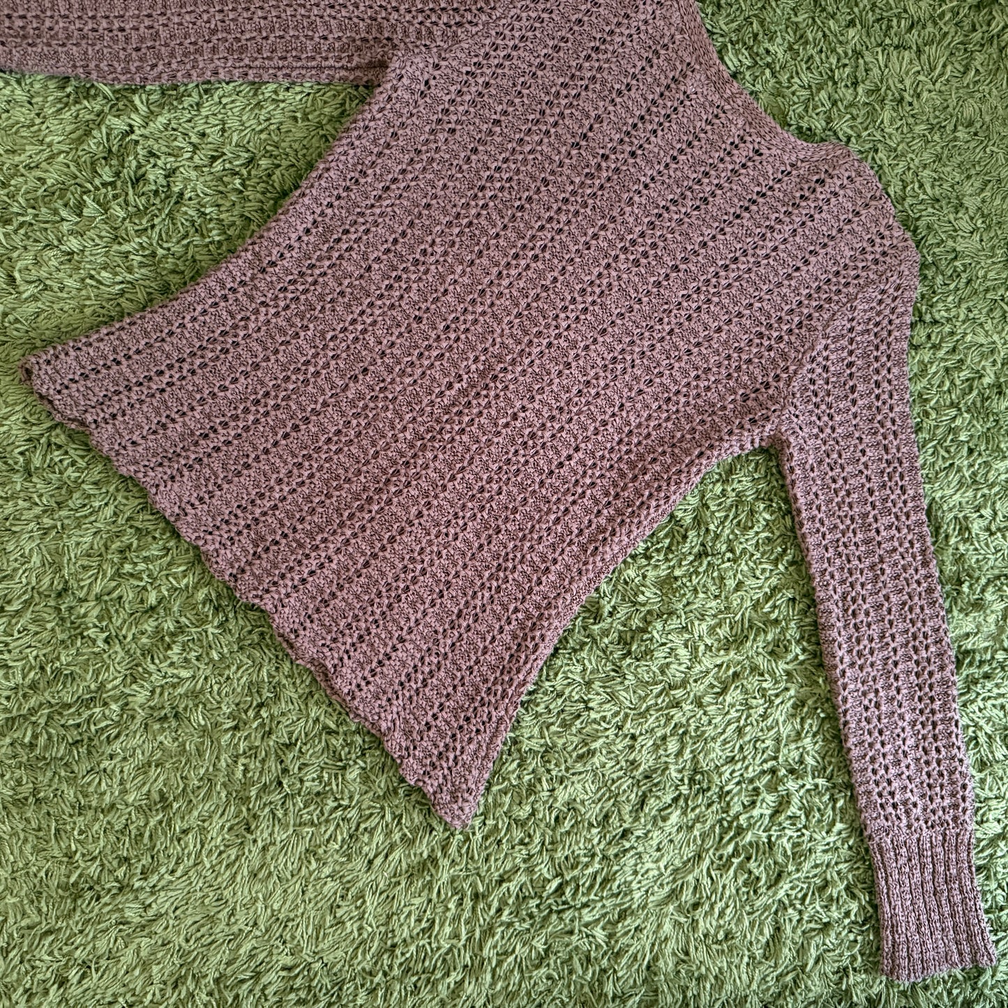 unique vintage whimsical 90s y2k knit sleeved cardigan top