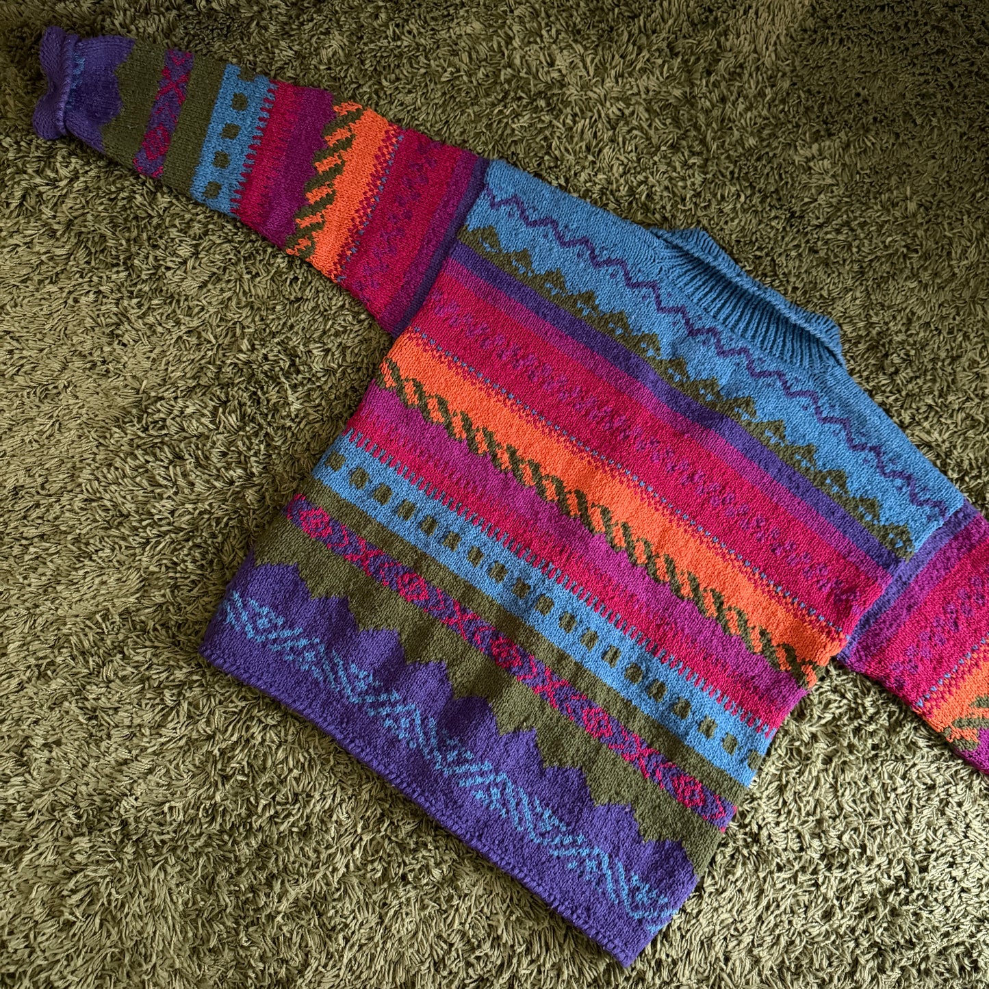 unique vintage whimsical PLANET EARTH IMPORTS knit cardigan sweater