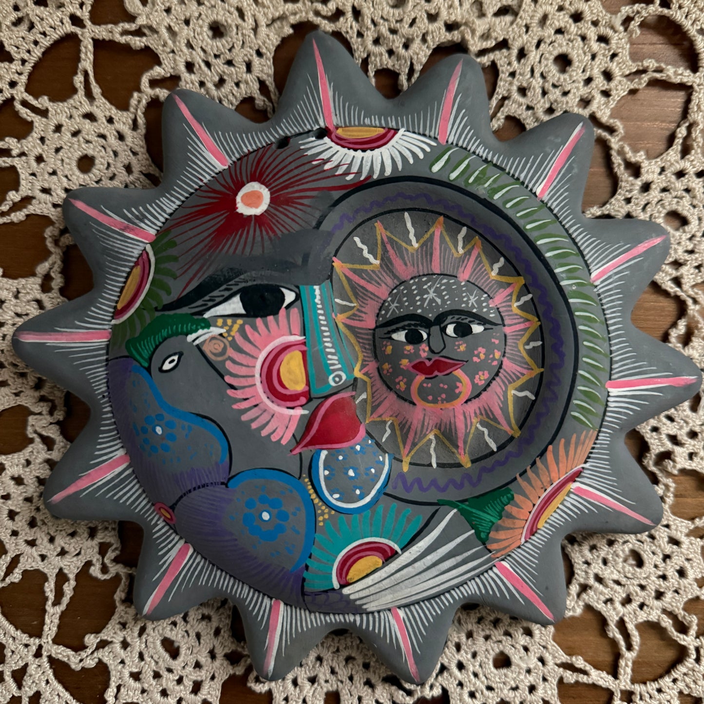 unique handmade whimsical celestial folk art wall decor