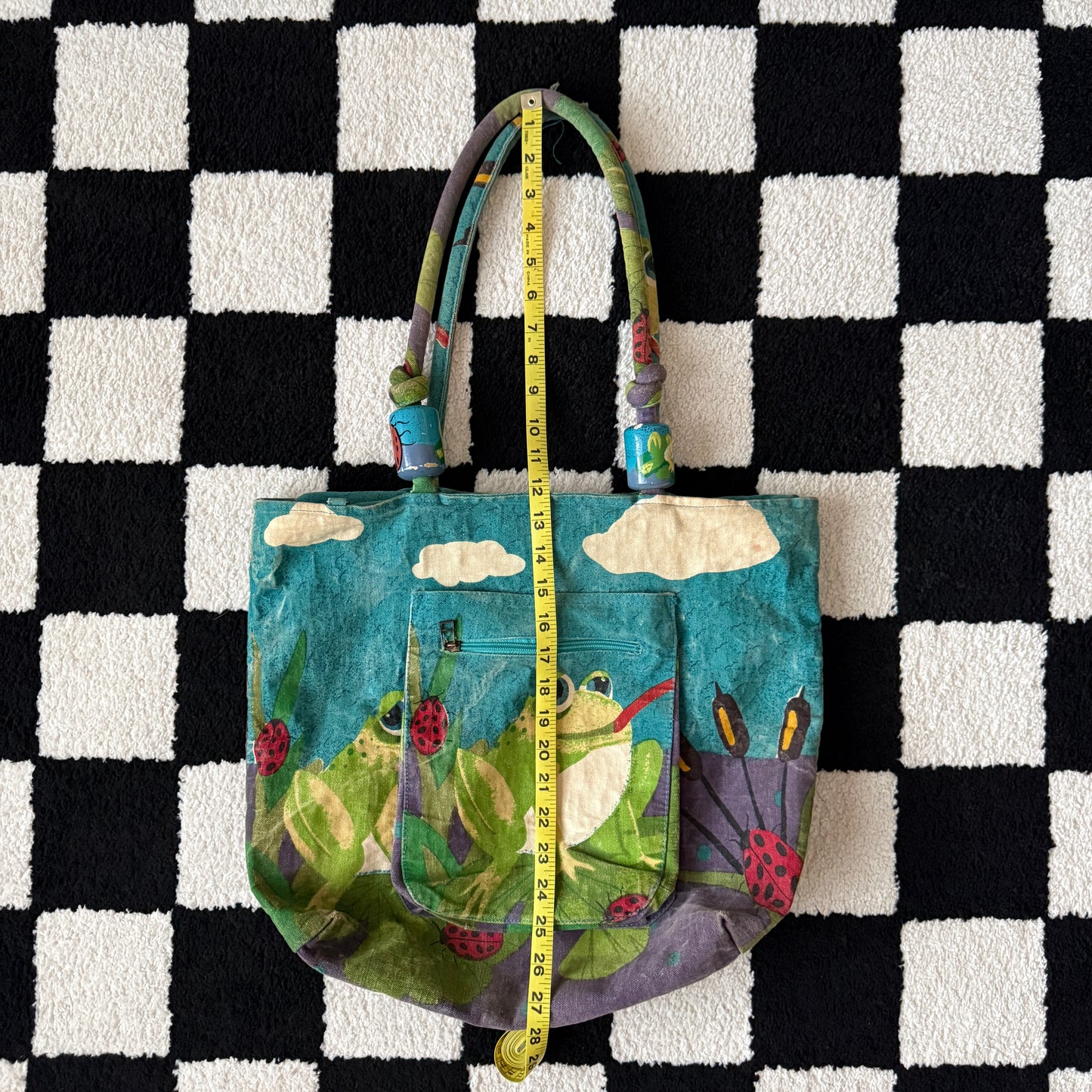 unique vintage whimsical 90s y2k tote bag