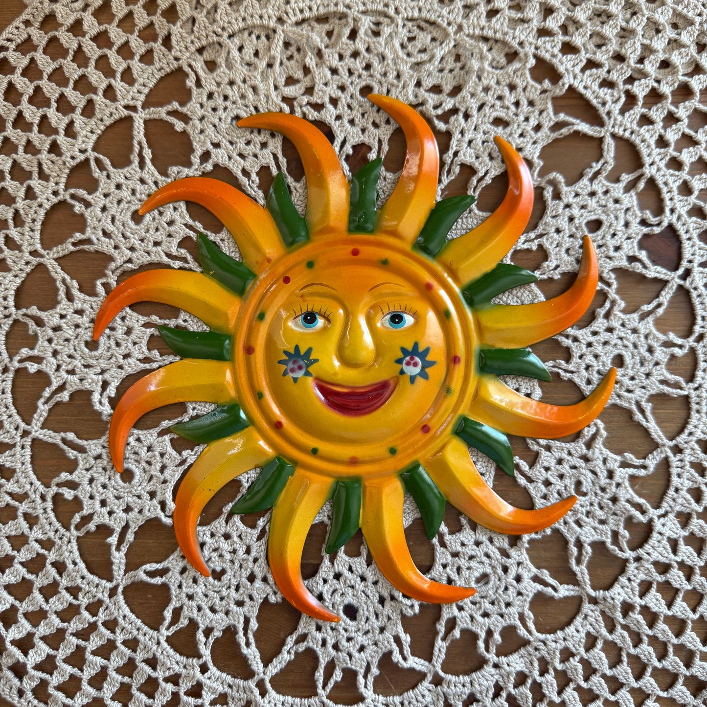 unique vintage whimsical celestial sun wall decor collectable