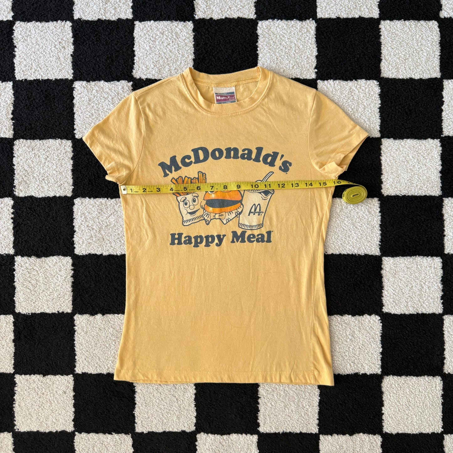 unique vintage whimsical 90s y2k MIGHTY FINE graphic baby tee