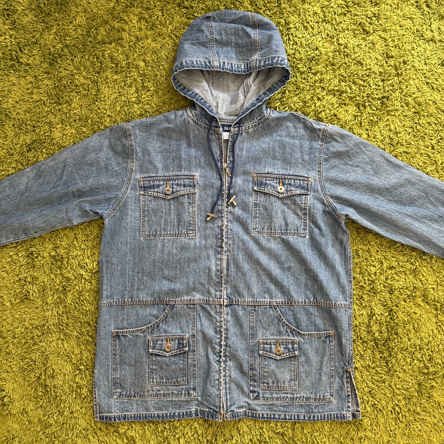 unique vintage whimsy 90s y2k L.A. BLUES denim jacket