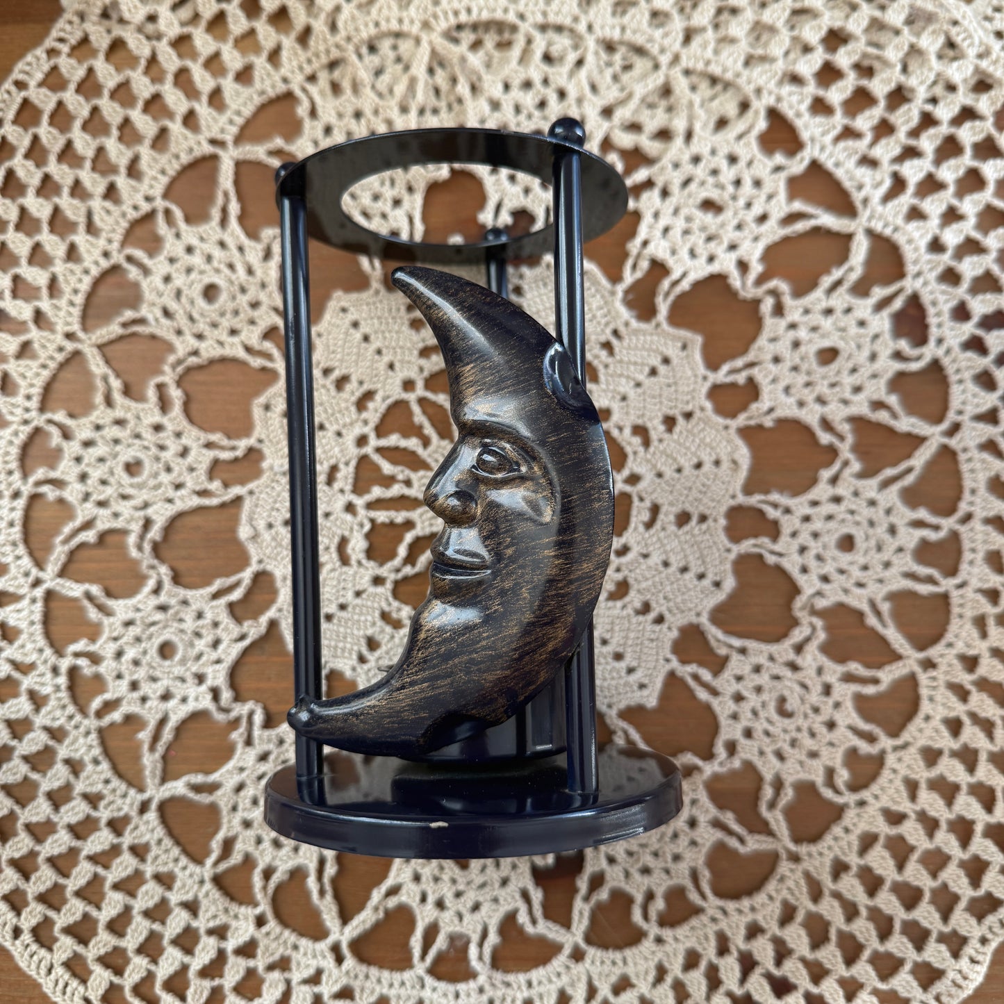 unique vintage whimsical celestial moon candle holder
